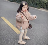 MQTIME  -   Children Laml Wool Coats Winter Stitching Jackets Girls Boys Thick Warm Outerwear Autumn Plus Velvet Snowsuit Kids Clothing 1-5Y