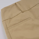  MQTIME  -  Spice Girl Khaki A-shaped Skirt