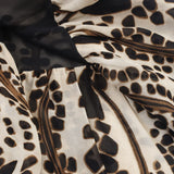  MQTIME  -  Women's Elegant Backless Animal Print Dress Casual Sleeveless Flowing Robe Summer Holiday Beach Wear New Fashion