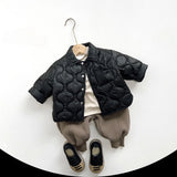 MQTIME  -  Winter Kids Parkas 1-6Y Simple Style Cotton-padded Boys Lapel Jacket Girls Baby Thin Warm Coat Children's Clothes