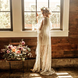  MQTIME  -  Women's Sexy Lace Cape with Eyelashes Lace for Photo Shoot Elegant Fashion Maternity Photography Props Long Dress Cape