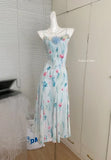 MQTIME  -  Princess Sleeve Fairy Dress Garden Spring Summer Travel Mesh Skirt Long Tail Fish Tailed Gown for Women Chinese Origin