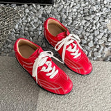 MQTIME  -  New Womens Shoes Retro Luxury Moral Training Shoes for Woman Exquisite Genuine Leather Casual Shoe Designer Shoes Zapatos Mujer