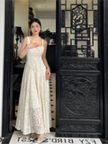 MQTIME  - Vintage Flora Print Women Summer Long Dress Fashion Casual Sleeveless Party Clothes Simple Solid Lady Banquet Fiesta Maxi New