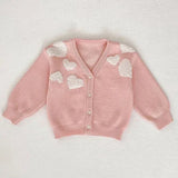  MQTIME  -  New Autumn Infant Baby Girls Knitting Cardigan Long Sleeved Solid Color Newborn Baby Girls Sweater Coat Children Clothes