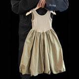 MQTIME  -  Baby Girl Dress Summer New Spliced Sleeveless Flower Bud Dress For Children Girls Vacation Cool Little Belle Girl Beach Sundress