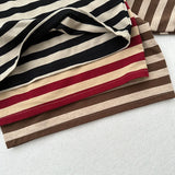 MQTIME  -  Autumn New Children Long Sleeve Striped T Shirts Cotton Boys Casual Tee Kids Vintage O-neck Tops Girls Bottoming Shirts