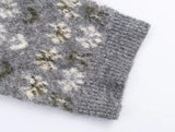  MQTIME  -  Women's Soft Knitted Pullover Women Fashion Long Sleeve Vintage Jacquard Sweater New Casual Loose Knitwear Tops ﻿ ﻿