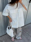 MQTIME  -  Summer New Women's Clothing Solid Color V-neck Slim Single-breasted Waist-cinching Dress Ladylike Short Skirt