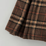 ﻿ MQTIME  -  New autumn baby clothing for 0-3 years old, fashionable brown plaid pleated skirt, cute   skirt