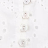 MQTIME  -  Women Fashion White Hollow Out Sling Top Sexy Tie Straps Button Front Peplum Hem Vest Summer Y2k Street Holiday Shirts