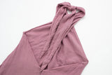 MQTIME  -  Cotton Linen Beach Dress Backless Halter Maxi Dress Femme Boho Free Style Holiday Dress Open Back Dusty Rose Vestidos