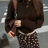 MQTIME  -  Autumn/Winter 2025 New Casual Simple Button-Down Long-Sleeved Jacket Sweater