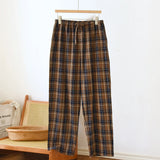 MQTIME  -   Plaid Design Pajama Pants For home Loose Sleepwear Women's Cotton Pyjama Bottoms Autumn Long Trousers Homewear Lounge Wear