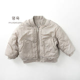  MQTIME  -  Winter New Children Cotton Padded Jacket Baby Long Sleeve Warm Coat Baby Plus Velvet Thick Jacket Kids Casual Clothes