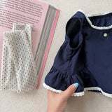 MQTIME  -  Summer New Girls Sleeveless Shirts Baby Girl Thin Cotton Lace Vest Children Loose Casual Tops Infant Blouse Kids Clothes