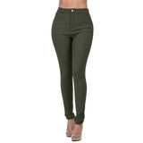 MQTIME  -  Classic Basic Multicolor Elastic Slim Fit Denim Jeans for Women High Waist Commute Style Water Washed Other Material 100%
