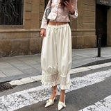 MQTIME  -  Women's Lace Loose Lantern Pants Fashion Commuting Ruffle Casual Wide Leg  Streetwear Daily Trousers New Women Pants 2026