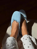 MQTIME  -  High-Quality Soft Leather Ballet Flats Women Bow Tie Detail Round-Toe Slip-On Loafers Comfortable Soft Soles Suede Casual Shoes