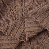 MQTIME  -  Vintage Winter Patchwork Turn Down Collar Long Sleeve Single Breasted Knitted Cardigan