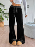 MQTIME  -  Solid Color Casual Baggy Flared Pants For Woman 2025 Autumn Y2k Women's Wide Pants Trousers Female Clothing