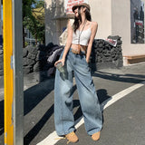 MQTIME  -  Versatile Loose Fashionable Women's Spring 2025 New Wide Leg Casual Jeans