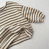  MQTIME  -  Autumn New Children Long Sleeve T Shirts Cotton Boys Girls Casual Striped Sweatshirt Baby Vintage Pullover Tops Kids Clothes