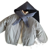 MQTIME  -  Toddler Boys Parkas Stand Collar Kids Baby Boys Thicken Warm Bread Jacket Versatile Infant Boys Cotton Outerwear Coat+Hat