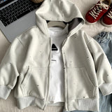  MQTIME  -  Boys' Coat Spring and Summer New Childrens Clothes Korean Style Boys and Girls Fashion Holes Loose Hoodie Jacket