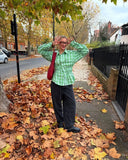 MQTIME  -  Casual Striped Shirt Women Korean Single Breasted Elastic And Pleated Blouse Spring 2025 New Turndown Collar Long Sleeves Shirts