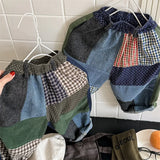 MQTIME  -  New Autumn Baby Boys Loose Patchwork Trousers Korean Style Toddlers Kids Casual Chic Haren Pants