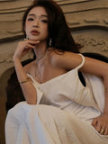 MQTIME  -  Elegant Sexy Wedding Dress Women 3d Flowers Slash Neck Backless Irregular Ruffled Tassels Dinner Party Chic Vestidos