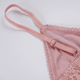  MQTIME  -  Spring and Summer Lace V-neck Lace-up Small Vest Lace-up Small Short Halter Shirt