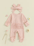 MQTIME  -  Toddler Girl 2-Piece Winter Set with Hooded Sweater and Matching Leggings - Adorable Floral Print Outfit for Your Little