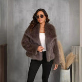 MQTIME  -  Fashion Oversized Turn Down Collar Fluffy Faux Fur Coat Women Vintage Faux Fur Jacket Coats Winter Clothes Women 2024
