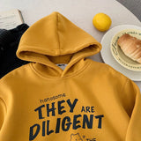  MQTIME  -  Kids Baby Boys Sweatshirt Hooded Letter Printed Thicken Warm Toddler Boys Hoodies New Winter Little Boys Pullovers