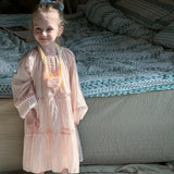 MQTIME  -  Spring Children Toddler Girls New Elegant Lace Dress Sweet Princess Solid Color Cotton Long Dress Kids Baby Ruffle Dress