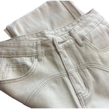 MQTIME  -  Vintage Women Baggy Denim Trousers High Waist Straight Wide Leg Casual Style Jeans Loose Dragging Pleat Fashion Daily Pants