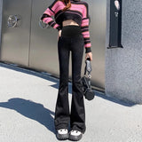 Mqtime Retro Maternity Jeans Maternal Boot Cut Pant Slimming Premama Clothing Maternal Clothes for Pregnant Plus Size Pregnant Pants