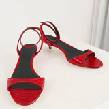 MQTIME  -  New Women's Sandals Exquisite Snake Pattern Low Heel Sandals for Woman Fashion Model Casual Shoes Designer Shoes Sandalias Mujer