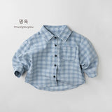 MQTIME  -  Spring New Children Long Sleeve Denim Shirts For Boys Lapel Tops Infant Girls Denim Cardigan Kids Blouse Baby Clothes