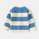 MQTIME  -   Boys Striped Sweaters Autumn Kids Loose Pullover Fashion Jumper New Children Warm Bottoming Teen Knitted Clothes