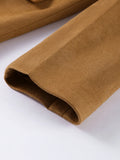  MQTIME  -  Retro Suede Female Jacket Chic Single Breasted Long Sleeve Lapel Loose Blazer Coat Women Eraly Autumn Street Lady Outerwear