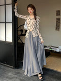 MQTIME  -  Vintage Cotton Linen Skirt Women Irregular High Waisted Maxi Skirts Elegant Ladies Casual Loose Summer A-line Long Skirt