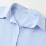 MQTIME  -  Spring Summer New Blouses Long Striped Shirt Women Long Sleeve Casual Shirts Large Tops Female Plain Button Up Shirts
