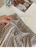 MQTIME  -  Women's Flannel Pajama Set - Oversized and Slim-Fitting Cozy and Warm for Fall/Winter with Color-Blocking Plaid Lapels