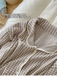 MQTIME  -  Women's Flannel Pajama Set - Oversized and Slim-Fitting Cozy and Warm for Fall/Winter with Color-Blocking Plaid Lapels
