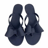 MQTIME  -  Summer Jelly Slippers Women Butterfly PVC Sweet Beach Pull On Flat Solid Ladies Versatile Fashion Anti slip Slippers