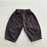  MQTIME  -  Autumn New Children Casual Pants Fashion Boys Simple Pocket Trousers Solid Baby Girls Loose Harem Pants Cotton Kids Clothes