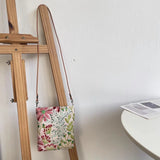 MQTIME  -  New Fresh Style Embroidered Floral Phone Storage National Style Elegant Single Shoulder Crossbody Bag